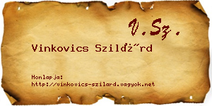 Vinkovics Szilárd névjegykártya